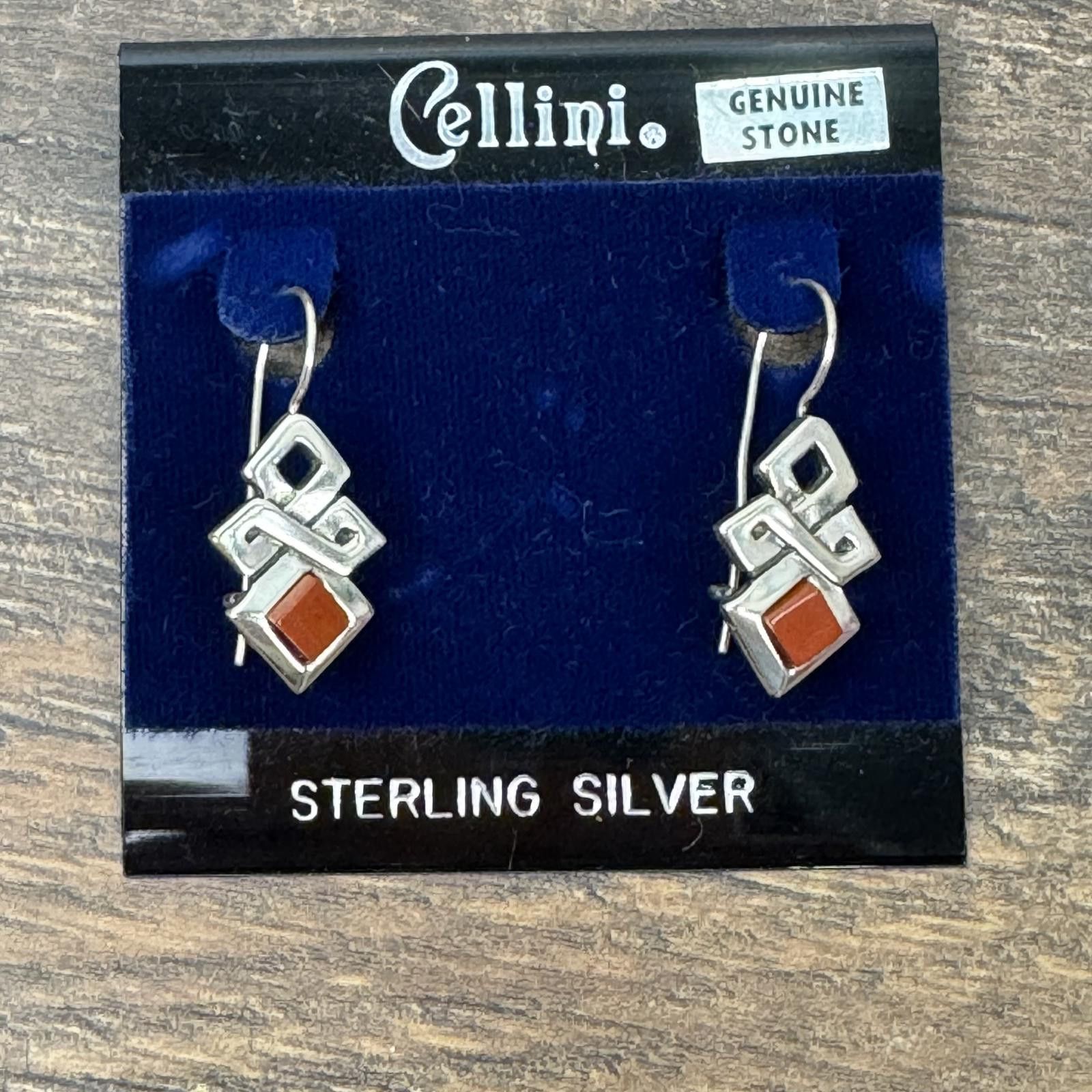 Other Sterling Silver Orange Dangle Drop Filigree Earrings Size ONE SIZE - 1 Thumbnail