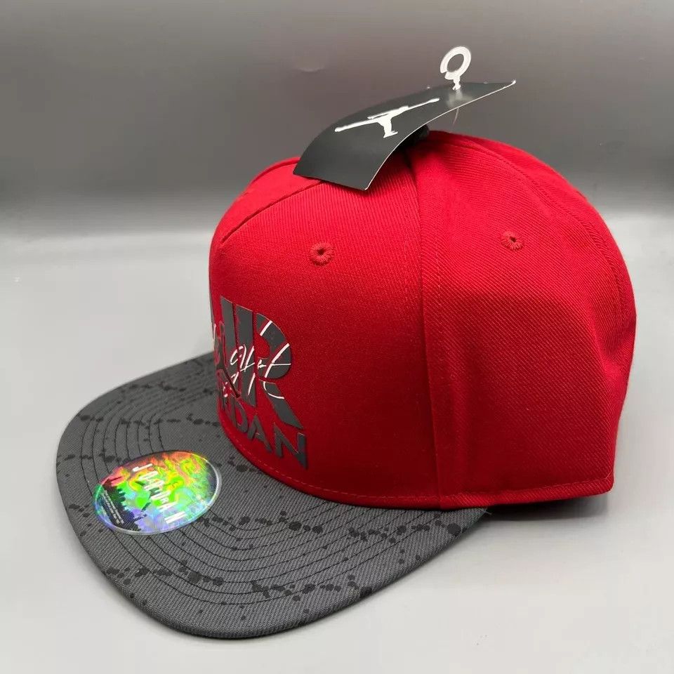 Jordan Brand Air Jordan Flight Hat Men Red Gray Jumpman Snap Back Cap New Size ONE SIZE - 2 Thumbnail