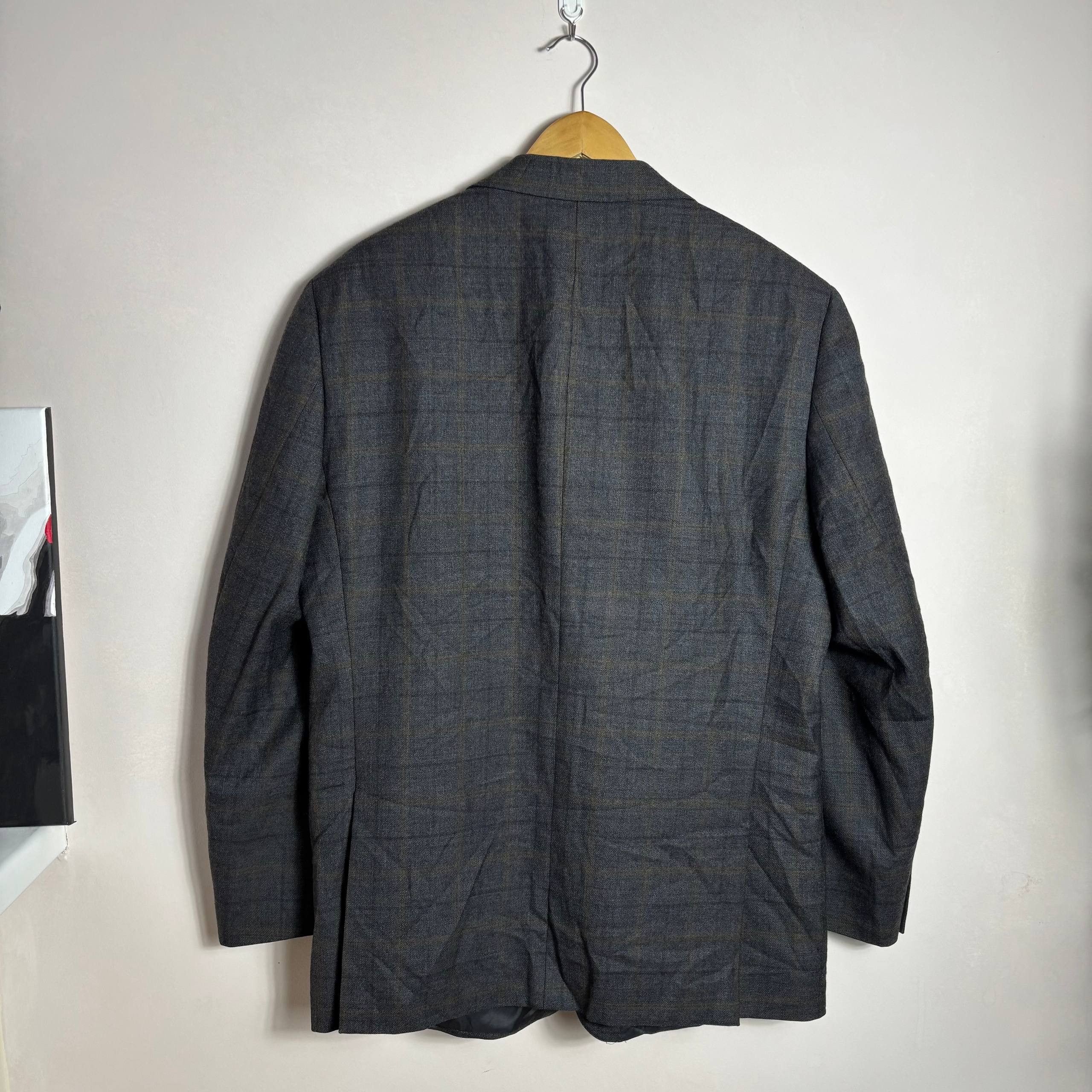 Other Dustin El Corte Tweed Check Gray Lined Wool Blazer 46 EU 56R Size 46R - 10 Thumbnail