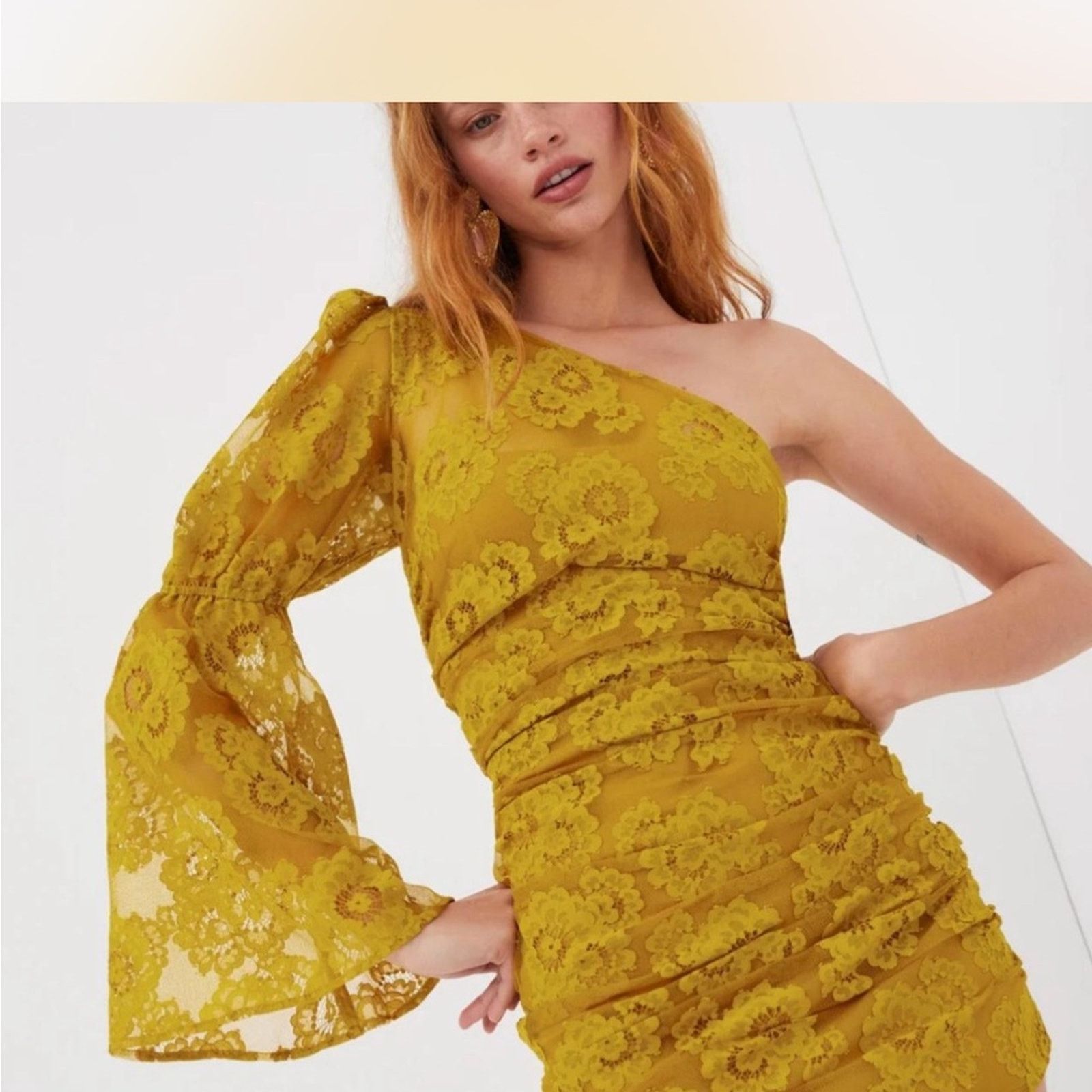 For Love & Lemons NWT For Love & Lemons $230 One-Shoulder Lace Dress size M Size M / US 6-8 / IT 42-44 - 2 Thumbnail