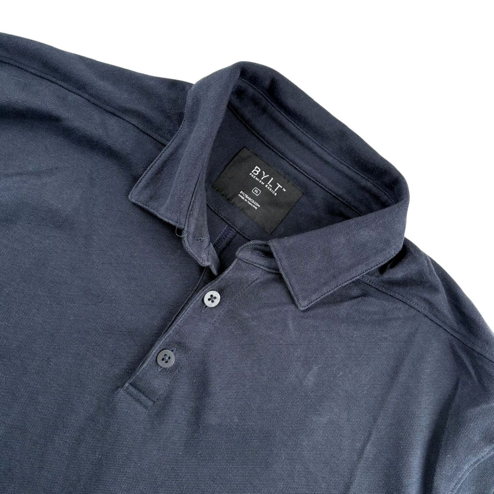 Vintage BYLT Polo Shirt Blue XL Men’s Short Sleeve Button Collared Cotton/Polyester Blend Shirt Size US XL / EU 56 / 4 - 2 Thumbnail