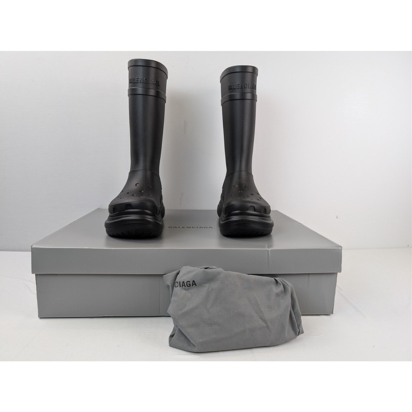 Balenciaga o1rshd1 Crocs Boots in Black Size US 13 / EU 46 - 18 Thumbnail