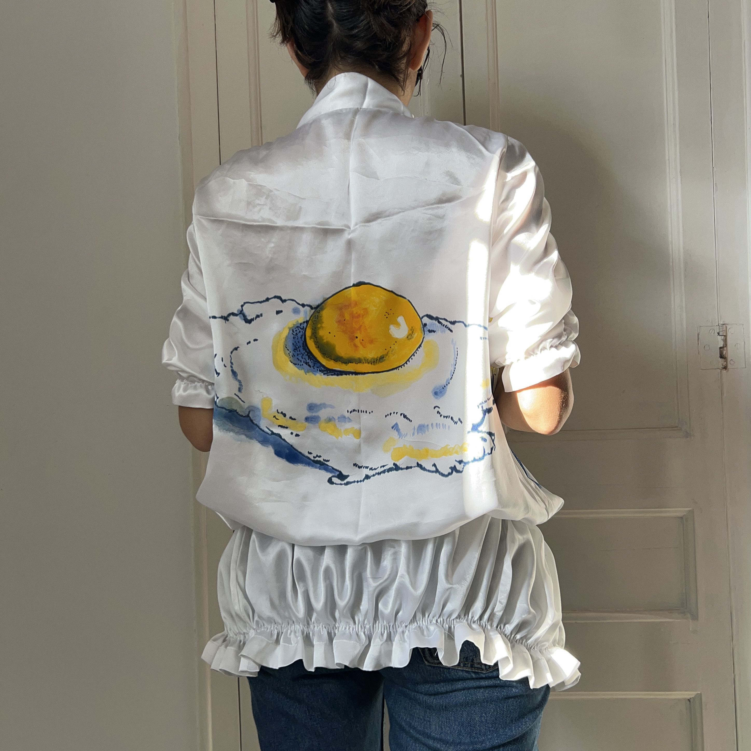Custommade Vintage Reworked Sleep Fried Eggs Shirt Size XS / US 0-2 / IT 36-38 - 2 Thumbnail