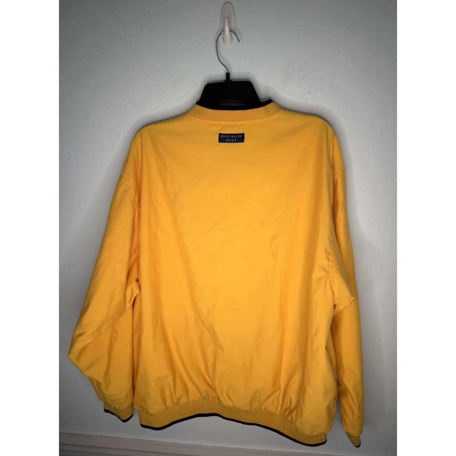 Eddie Bauer VINTAGE Eddie Bauer Ebtek Windbreaker Jacket Men M Yellow 90s Outdoor Golf Water Resistant Zip Size US M / EU 48-50 / 2 - 2 Thumbnail