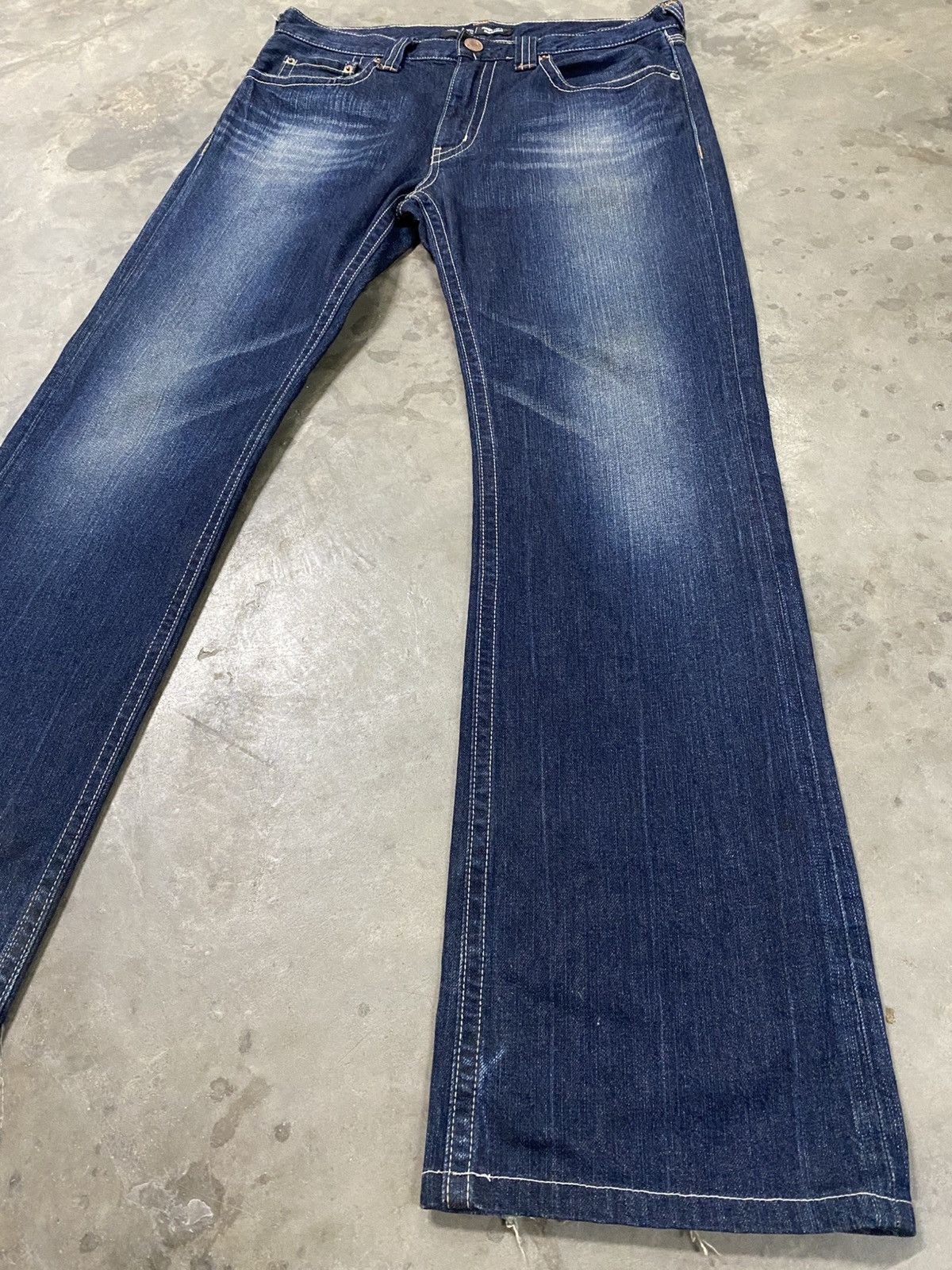 If Six Was Nine × Tornado Mart × Uniqlo Japan Uniqlo Jeans Regular Fit Bootcut Flared @266 Size US 32 / EU 48 - 8 Thumbnail