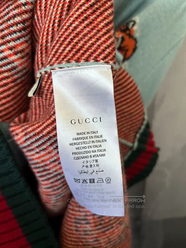 Gucci Gucci Light blue full print Hutou Lake blue woollen knitte Size US L / EU 52-54 / 3 - 5 Thumbnail