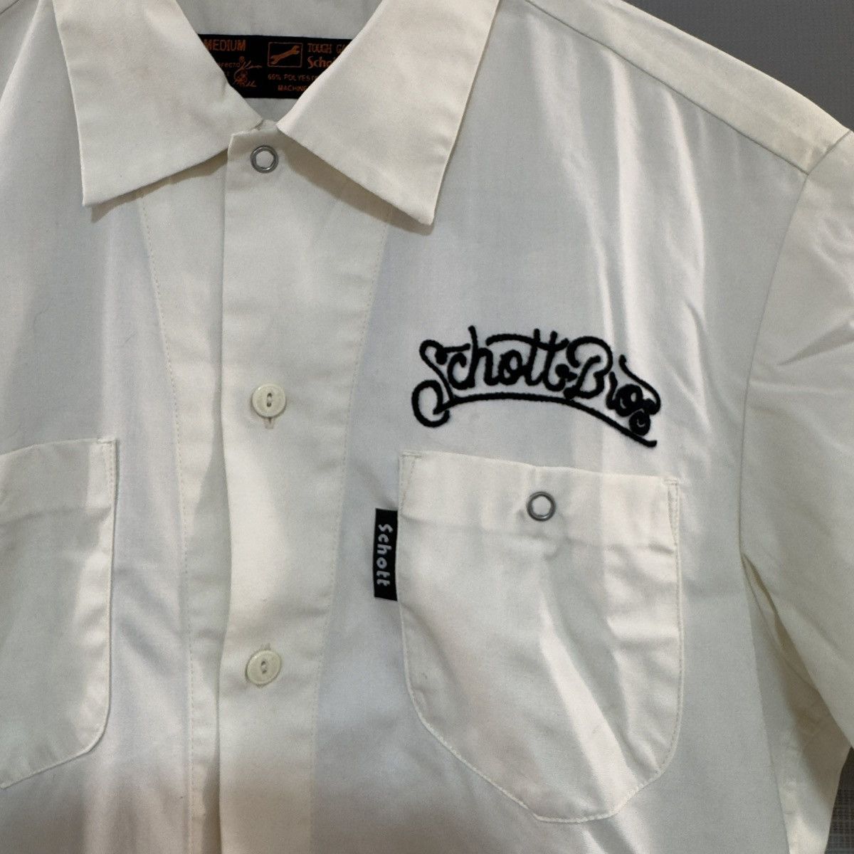 Schott Schott Brooklyn Binders Motorcycle “Ivory” Polo Short Sleeve Size US M / EU 48-50 / 2 - 11 Thumbnail