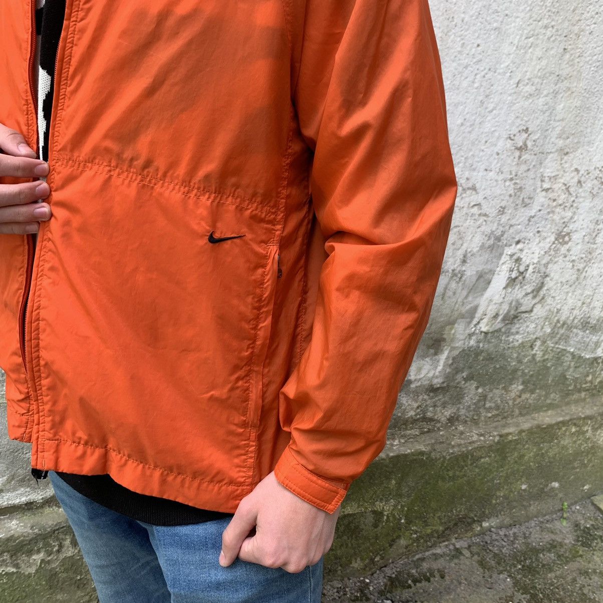 Other 🍊 Orange Vintage Y2K Nike Small Swoosh Zip jacket Size US M / EU 48-50 / 2 - 3 Thumbnail