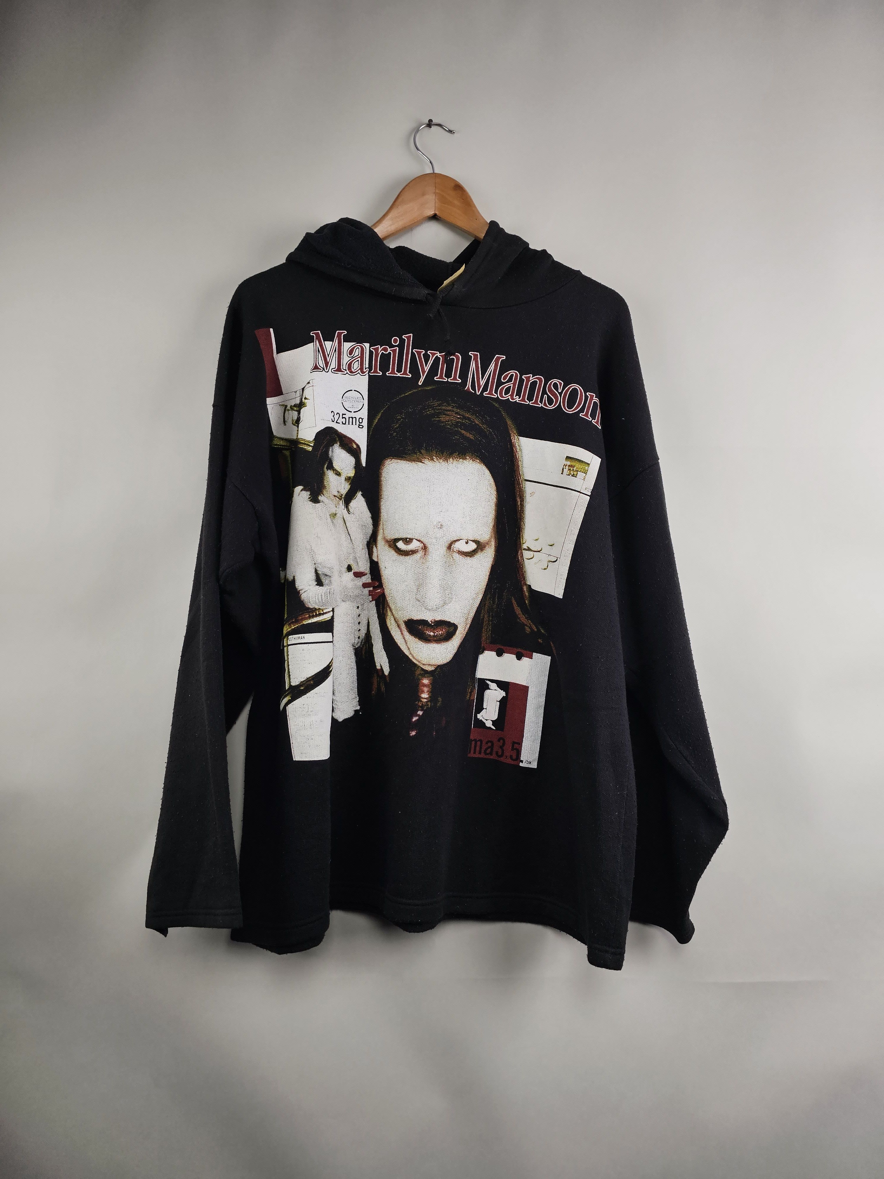 Band Tees × Marilyn Manson × Vintage 1998 Marilyn Manson Mechanical Animals 90s Hoodie XL Size US XL / EU 56 / 4 - 7 Thumbnail