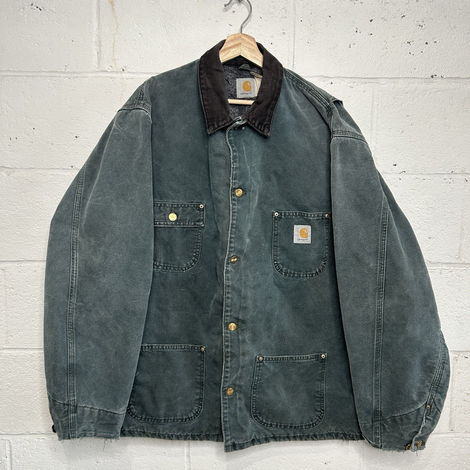 Carhartt Vintage Carhartt Blanket-Lined Chore Coat “Hunter Green” Size US XL / EU 56 / 4 - 1 Thumbnail