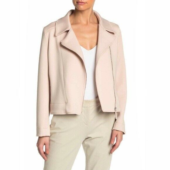 Other ⭐Womens Moto Jacket 2X Max Studio Rayon Blush Dusty Pink Str Size XXL / US 16-18 / IT 52-54 - 1 Thumbnail