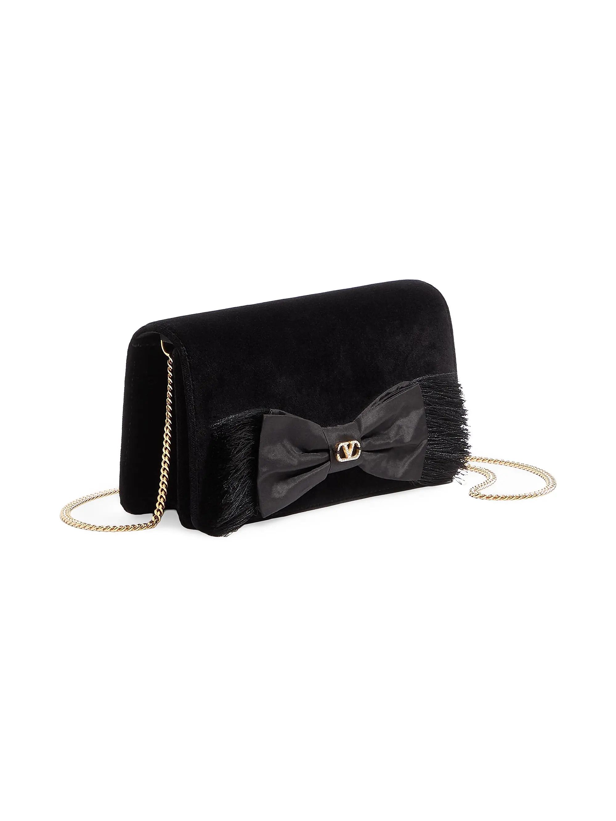 Valentino os11x0626 Size:OS / VLogo Signature Mini Velvet Shoulder Bag Size ONE SIZE - 2 Thumbnail