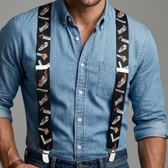 Other Veritas Woodworking Print Suspenders 42" - great gift! Size ONE SIZE - 1 Thumbnail