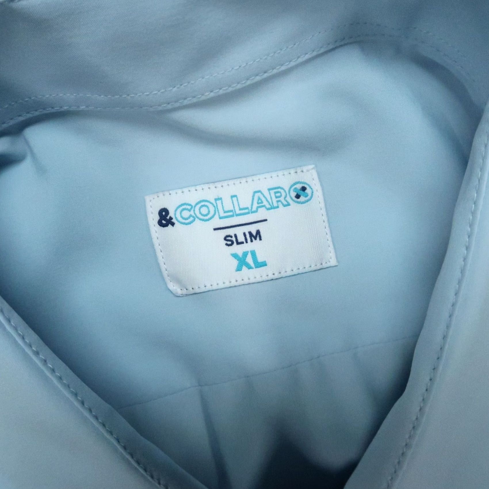 Vintage &Collar Shirt Men Extra Large Blue Slim Fit Performance Stretch Wrinkle Free NWT Size US XL / EU 56 / 4 - 3 Thumbnail