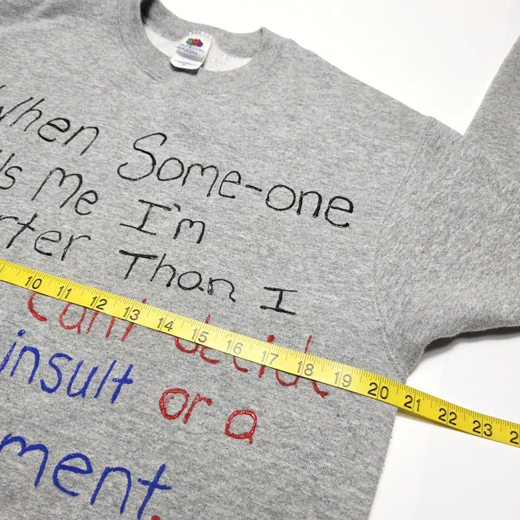 Hanes VINTAGE Hanes Sweatshirt Crewneck Mens Medium Graphic Print Funny Quote Astro Boy M Gray Size US M / EU 48-50 / 2 - 5 Thumbnail