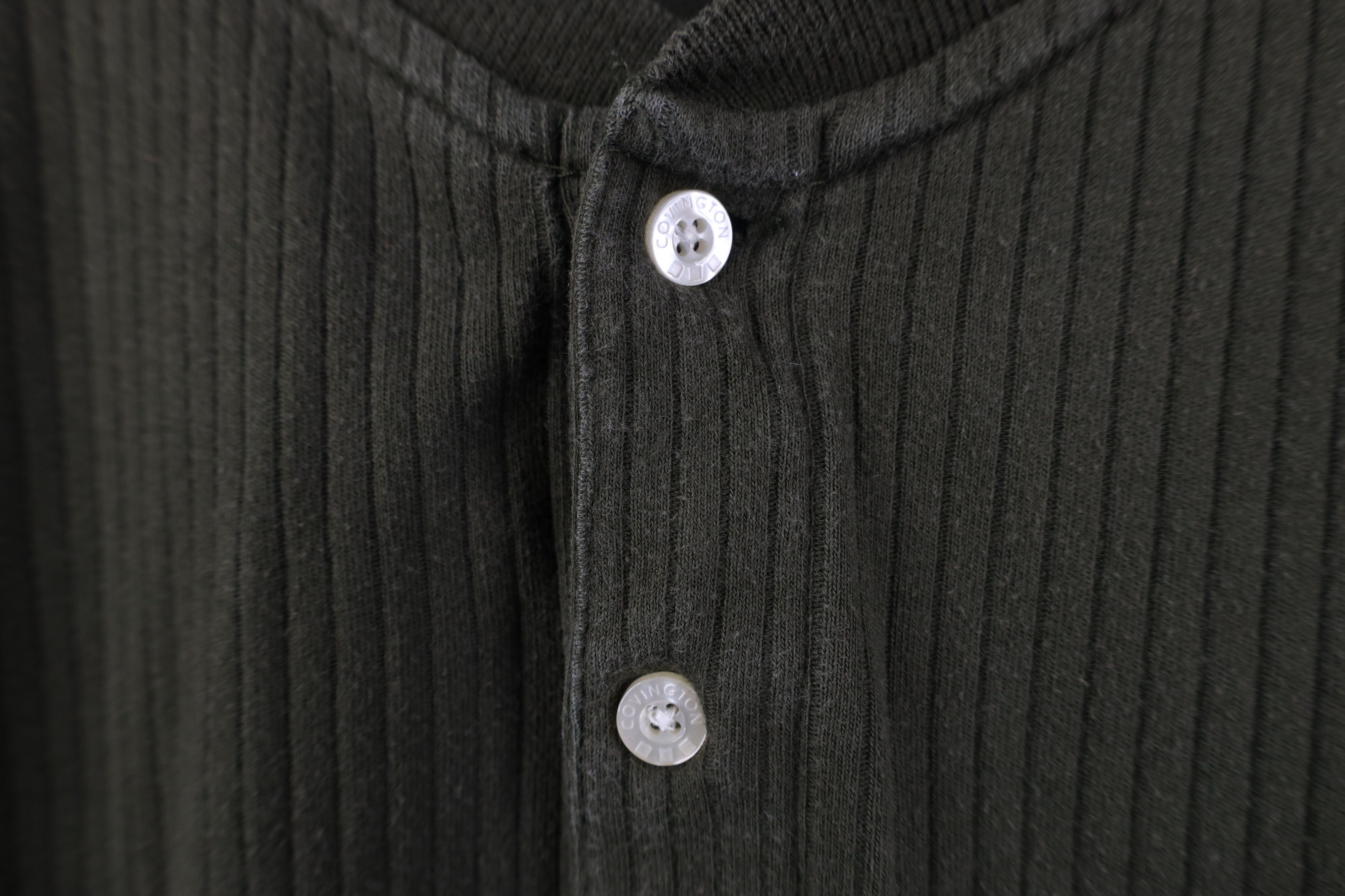 Vintage Vintage 90s Y2K Streetwear Cotton Ribbed Knit Henley T-Shirt Size US XXL / EU 58 / 5 - 4 Thumbnail