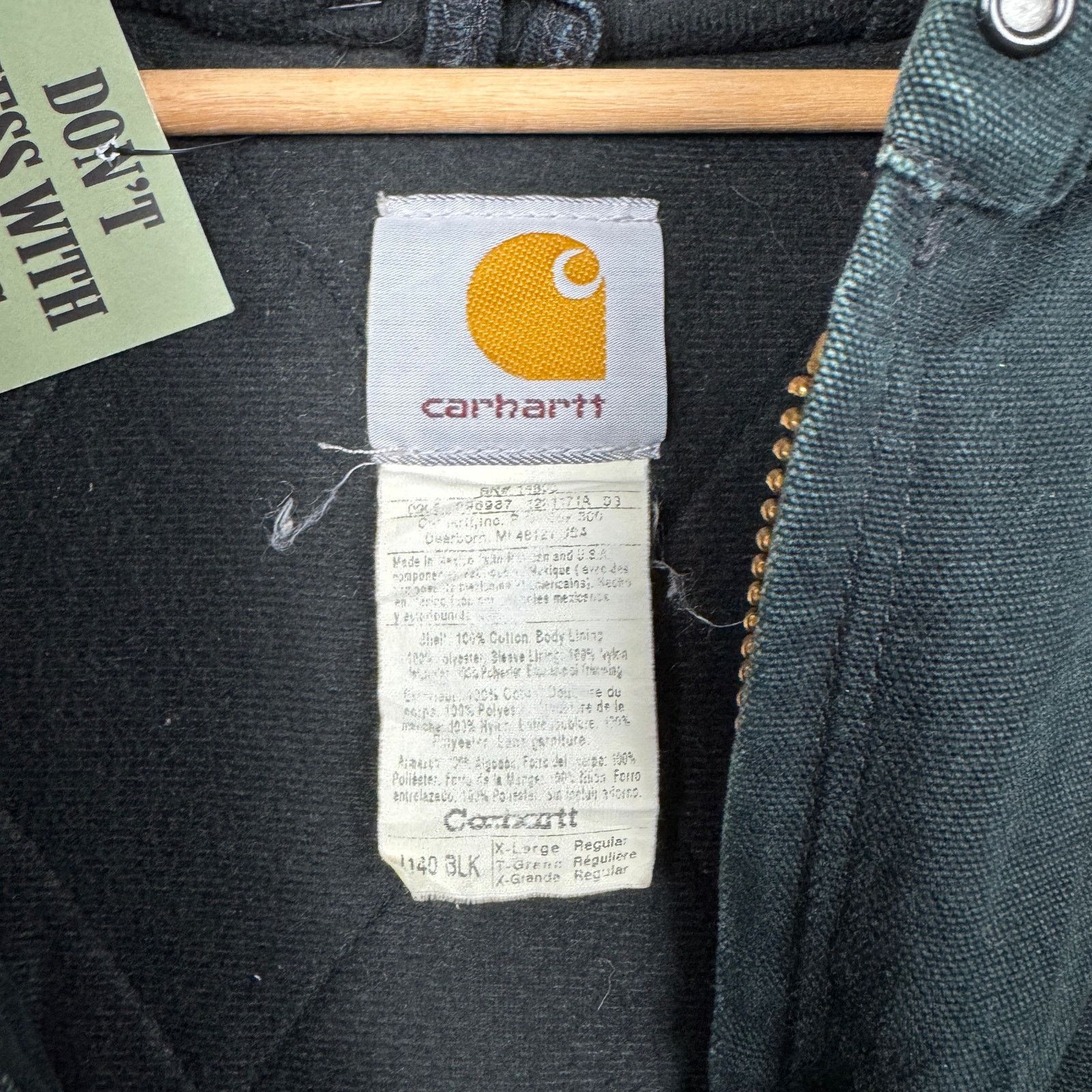 Carhartt × Vintage 90s Black Carhartt Dekalb Embroidered Hooded Jacket XL 2379 Size US XL / EU 56 / 4 - 9 Thumbnail