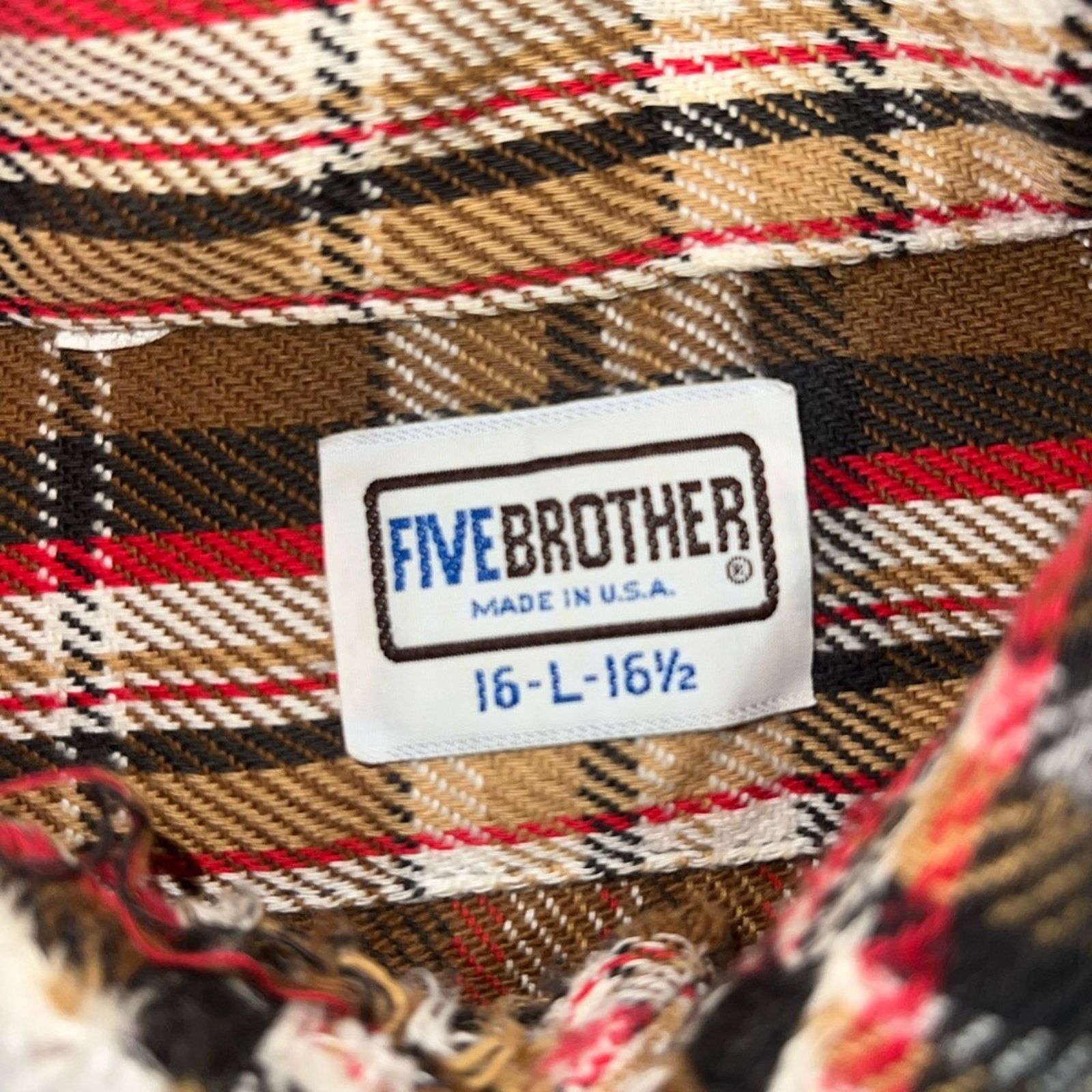 FiveBrother Five Brother 100% Cotton Distressed Button-Up Shirt Size US L / EU 52-54 / 3 - 4 Thumbnail