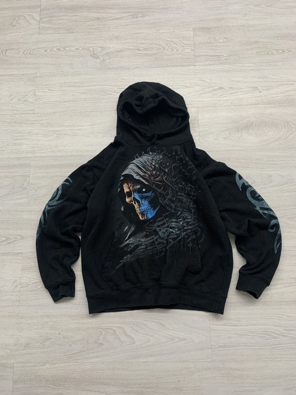 Band Tees × Vintage Vintage spiral skulls hoodie rock band Size US XXL / EU 58 / 5 - 2 Thumbnail