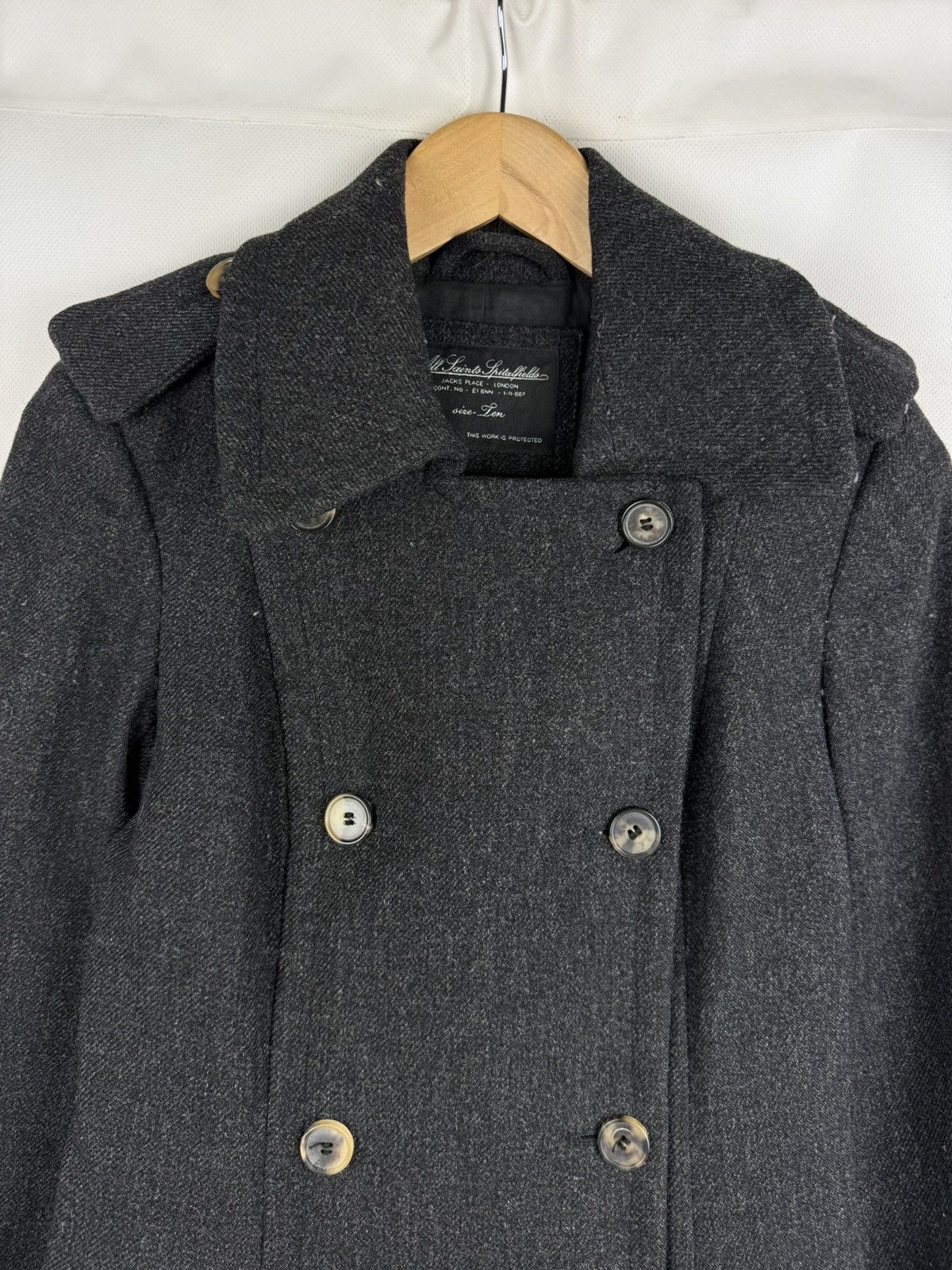 Allsaints × Japanese Brand Allsaints Ladies Double Breasted Wool Boni Wool Coat Jacket Size M / US 6-8 / IT 42-44 - 8 Thumbnail