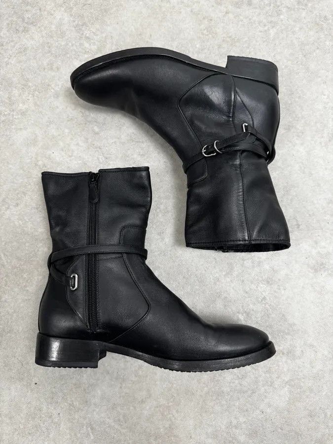 Balenciaga Balenciaga Paris Black Ankle Leather Boots Size US 7 / IT 37 - 3 Thumbnail