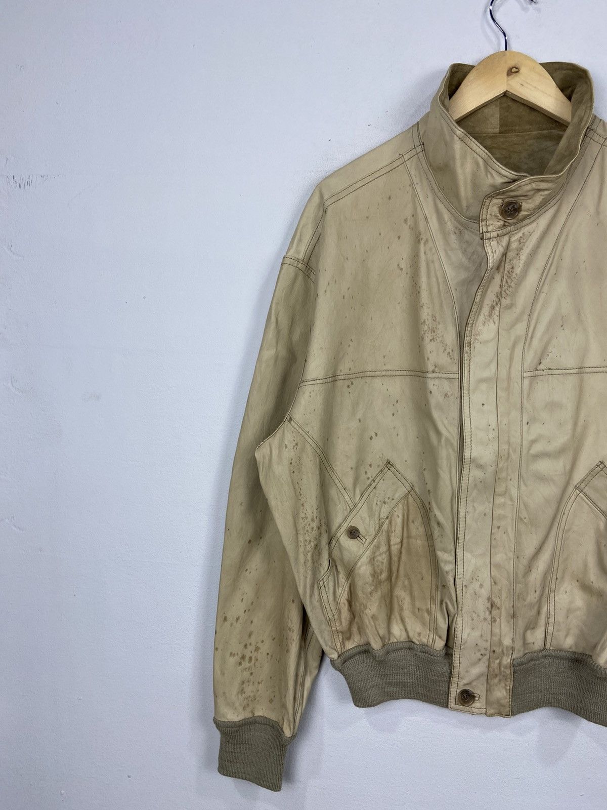 Genuine Leather × Vintage VINTAGE REMO MERCALI ITALY LEATHER JACKET Size US L / EU 52-54 / 3 - 3 Thumbnail