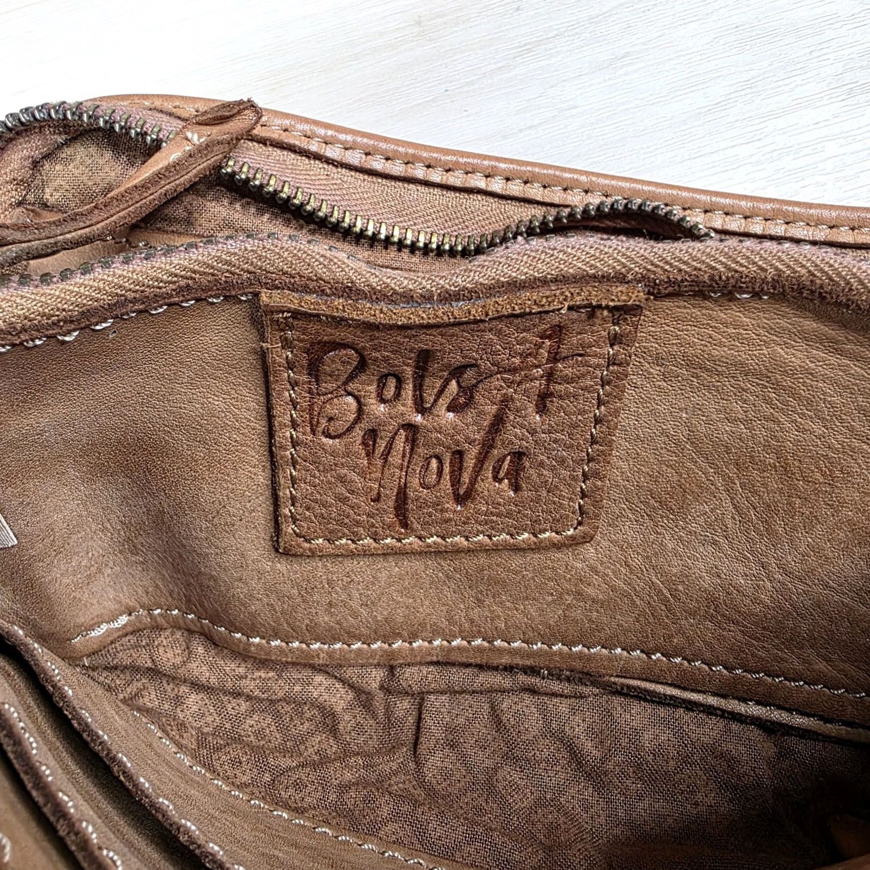 Vera Pelle Vera Pelle Bols Nova Italian Leather Zip Around Clutch Wallet Billfold Studded Women Brown Leather Zip-Around Wallet Studded Nova Bols Vera Pelle Size ONE SIZE - 6 Thumbnail