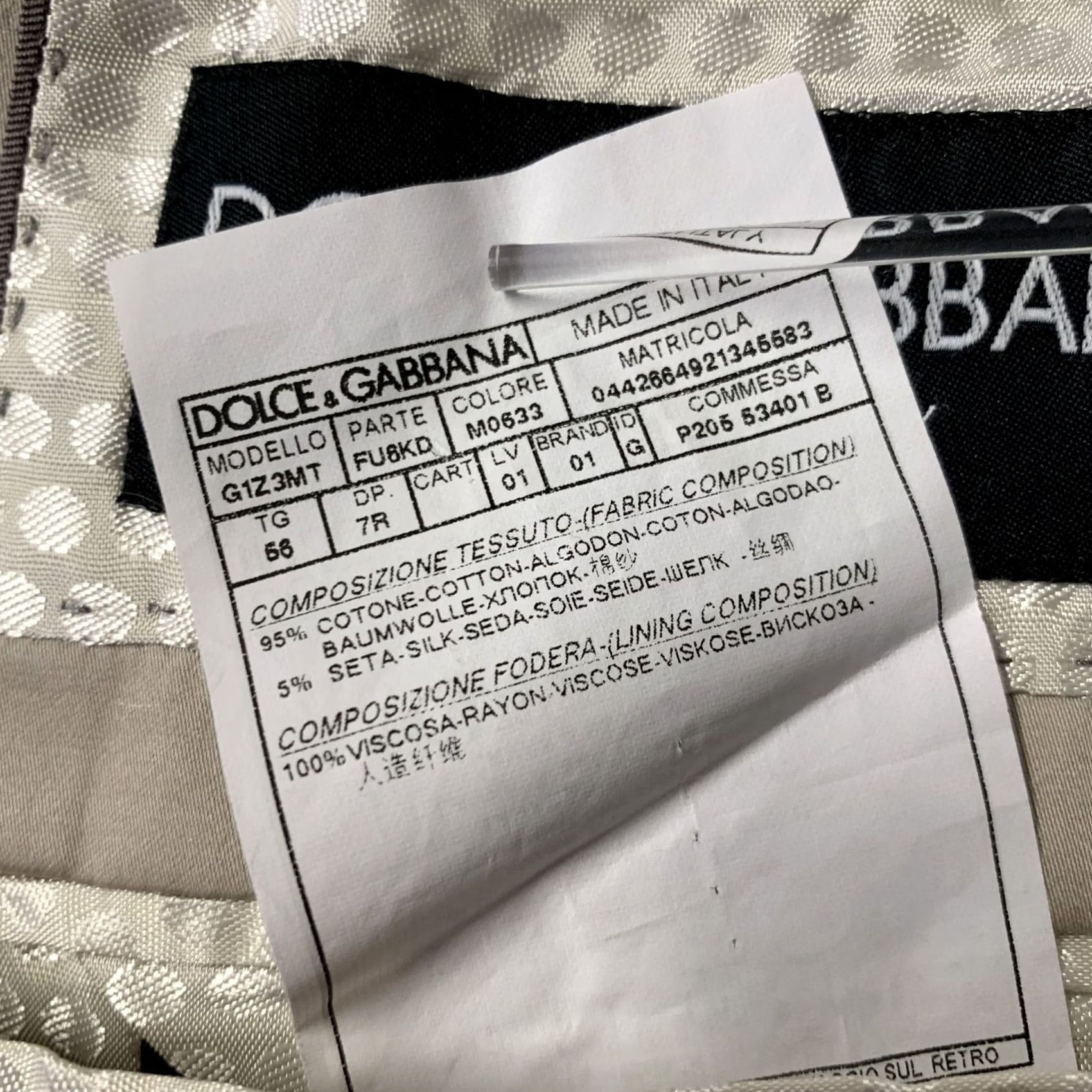 Dolce & Gabbana DOLCE & GABBANA Size 46 Khaki Notch Lapel Suit Mens Adult Regular 38 46 Khaki Solid Notch Lapel Italy" Size 38R - 7 Thumbnail