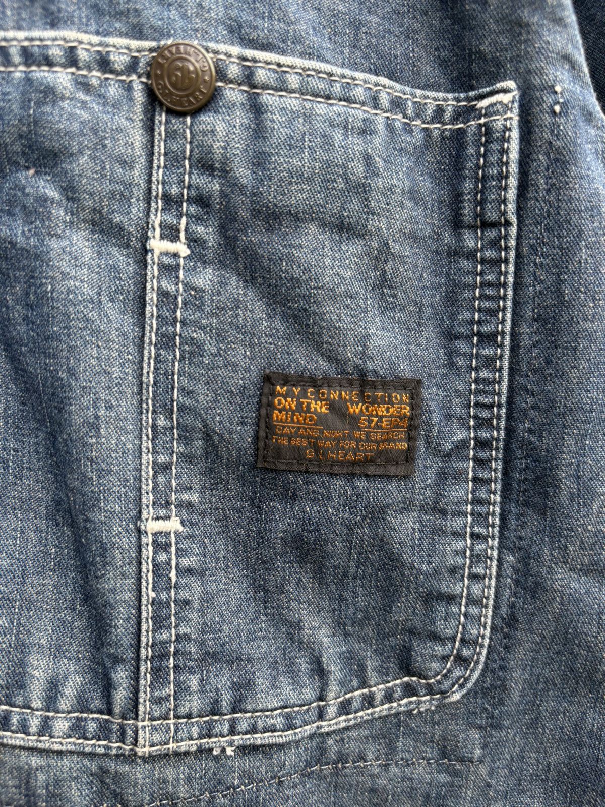 Japanese Brand GL Heart Denim Workwear Chore Jacket Size US M / EU 48-50 / 2 - 7 Thumbnail