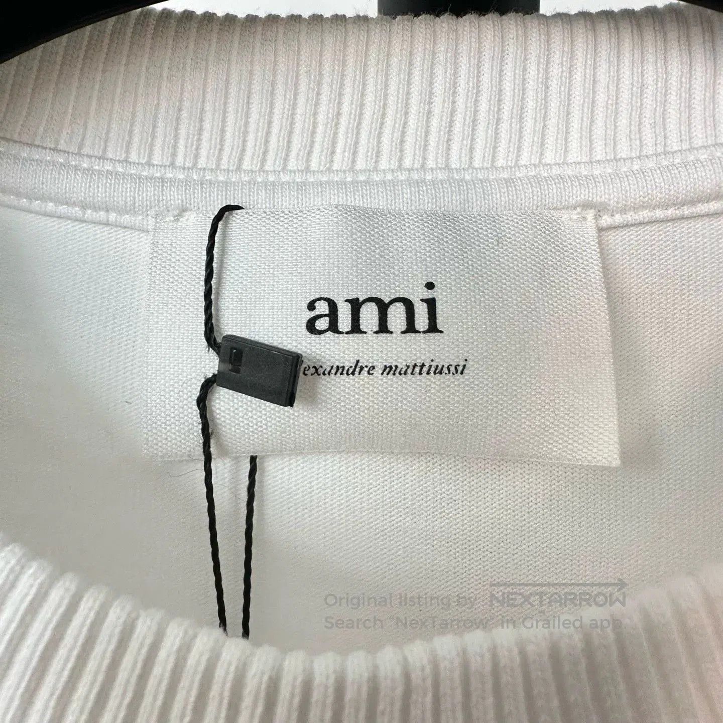 AMI Ami White Embroidered Heart Letter Tee. Size S / US 4 / IT 40 - 3 Thumbnail