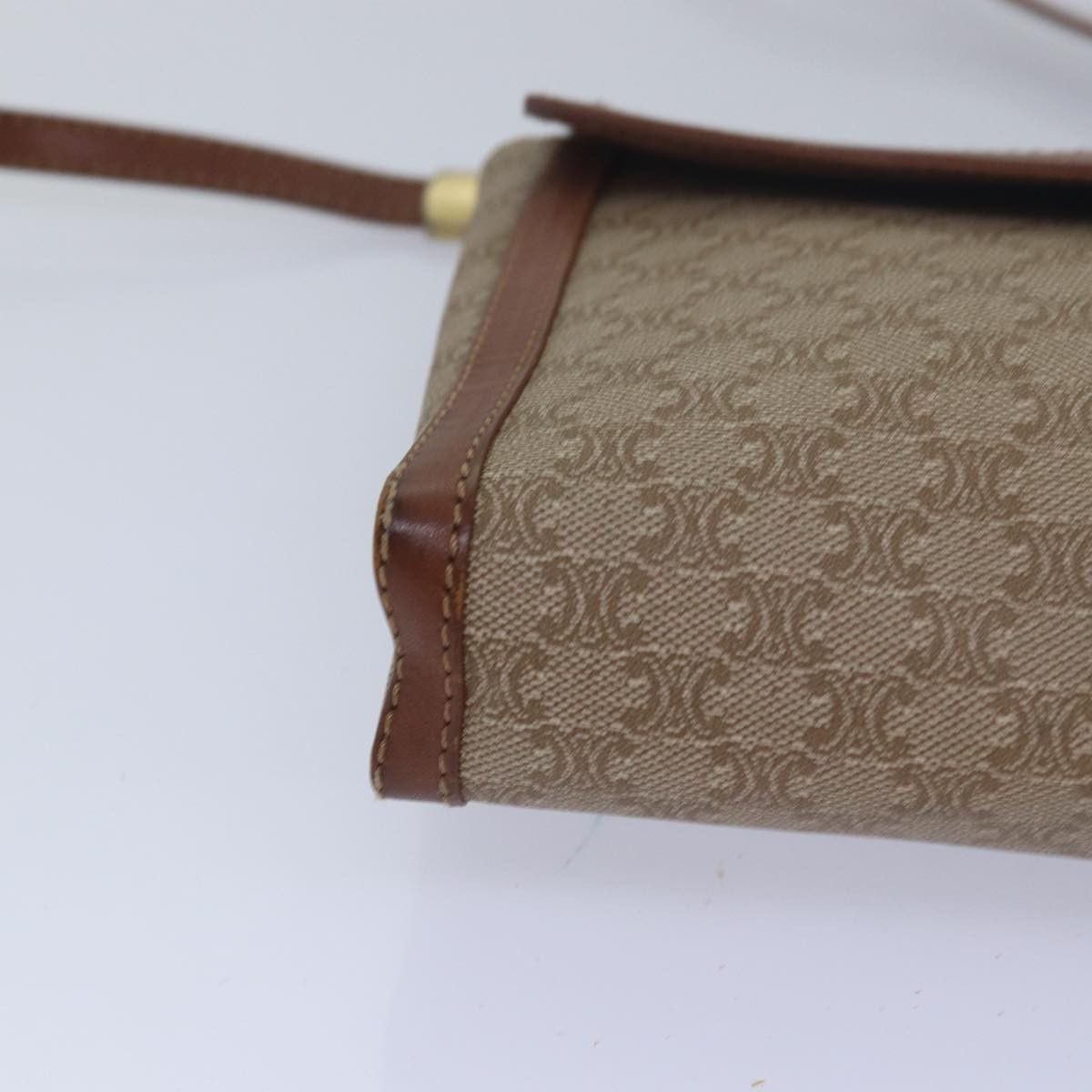 Celine CELINE Macadam Canvas Shoulder Bag Beige Size ONE SIZE - 15 Thumbnail