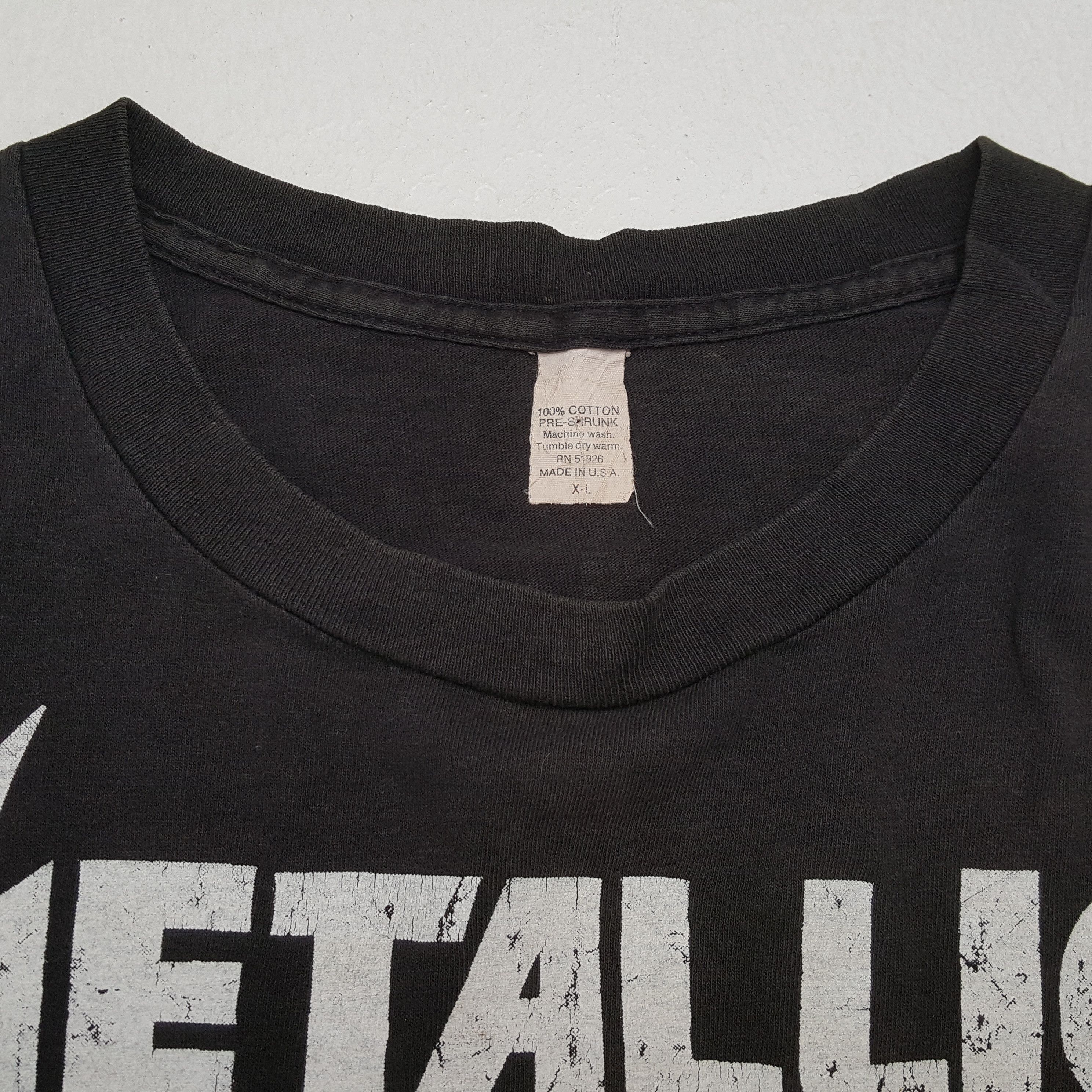 Band Tees × Metallica × Vintage Vintage 90s METALLICA American Heavy Metal Band Pushead Tees Size US XXL / EU 58 / 5 - 8 Thumbnail