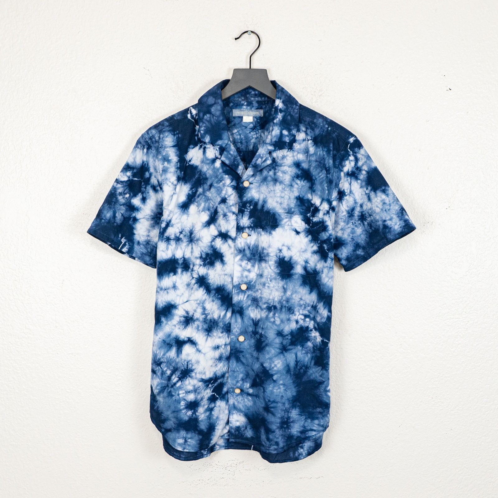 Outerknown Outerknown BBQ Camp Collar Tie Dyed Cotton Shirt Blue M Size US M / EU 48-50 / 2 - 2 Thumbnail