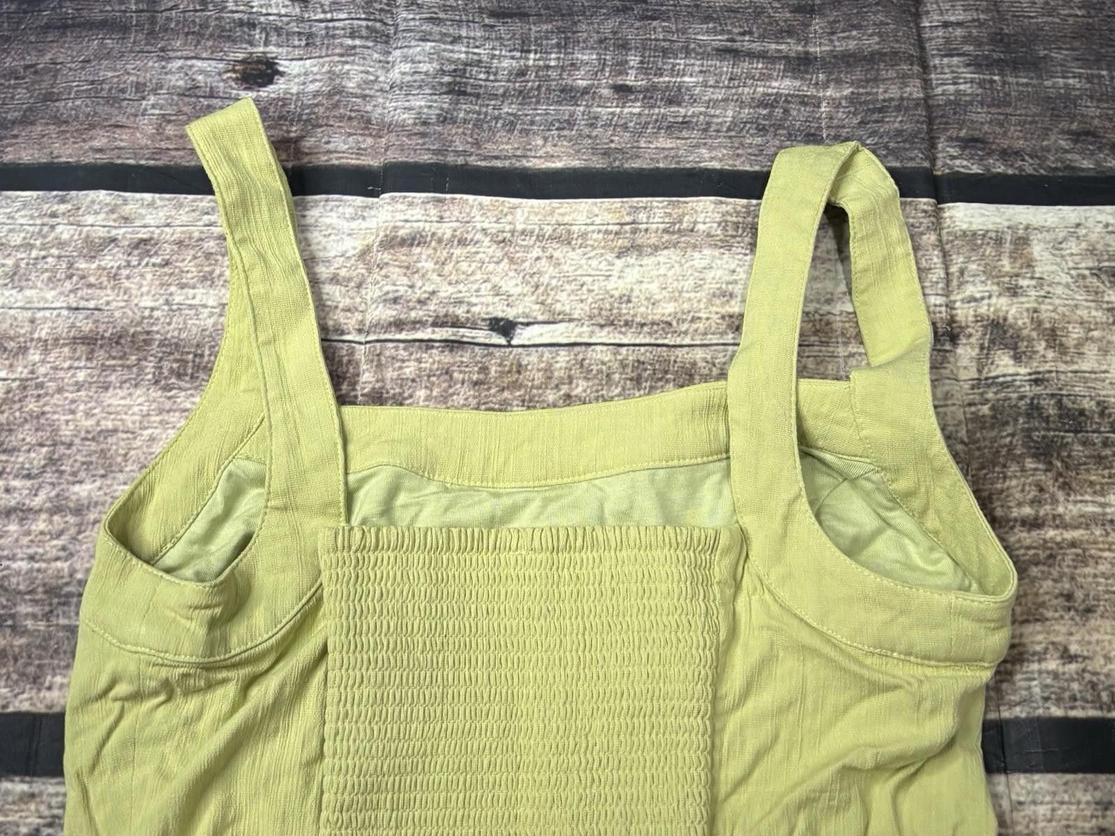 Free People Free People Tank Top Womens XS Viscose Green Ruched Size XS / US 0-2 / IT 36-38 - 6 Thumbnail
