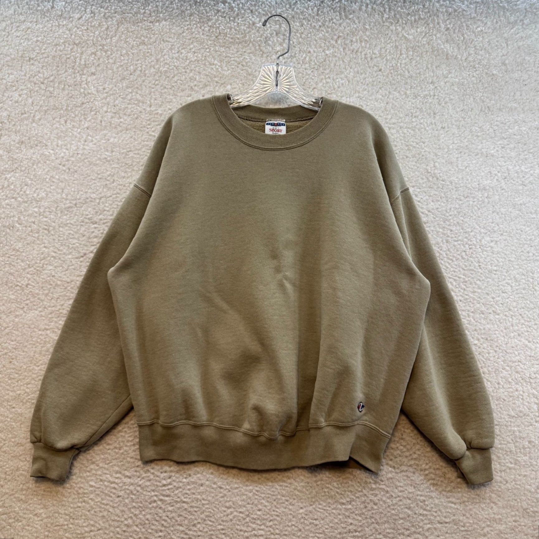 Jerzees VINTAGE Jerzees Blank Crewneck Sweatshirt XL Tan Beige Nublend Sport USA Mens Size US XL / EU 56 / 4 - 2 Thumbnail