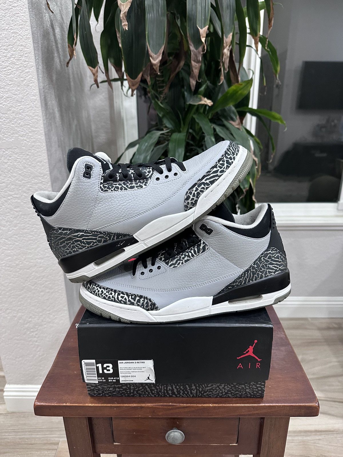 Jordan Brand × Vintage 2014 Jordan 3 Wolf Grey RARE Size US 13 / EU 46 - 5 Thumbnail