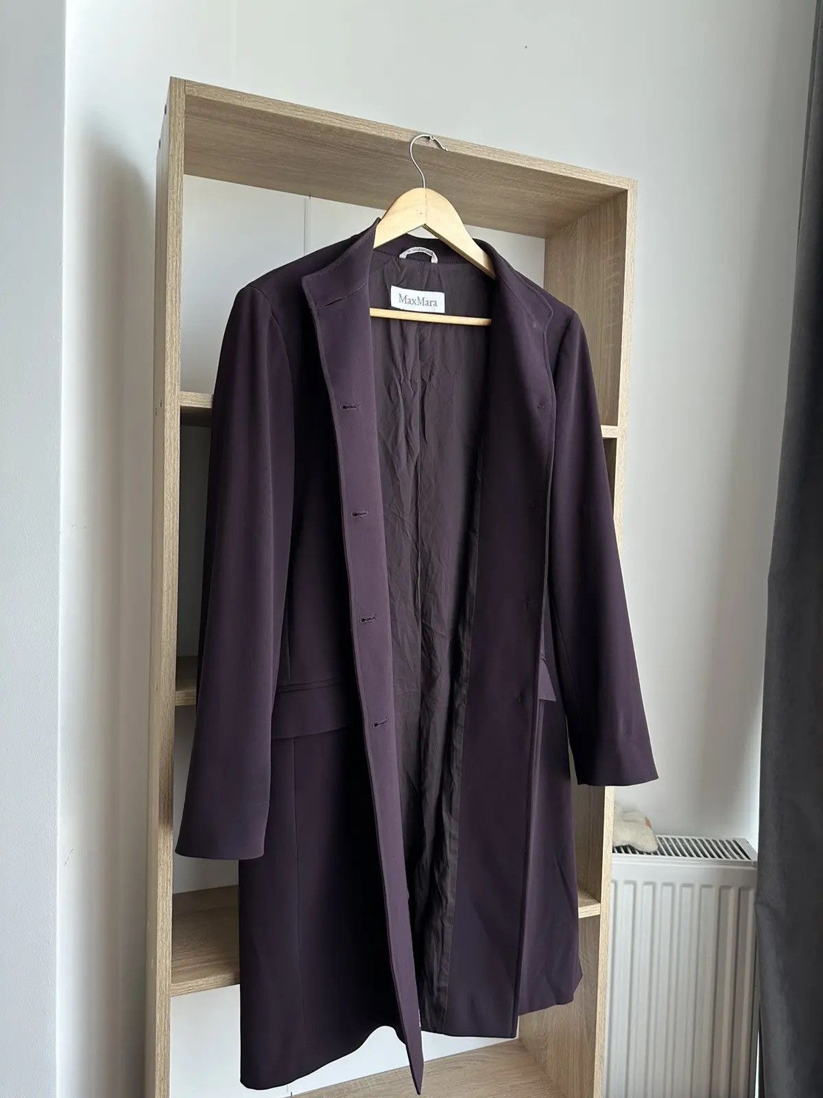 Max Mara × Vintage Vintage Max Mara Coat Violet Light Size 42 Size M / US 6-8 / IT 42-44 - 22 Thumbnail