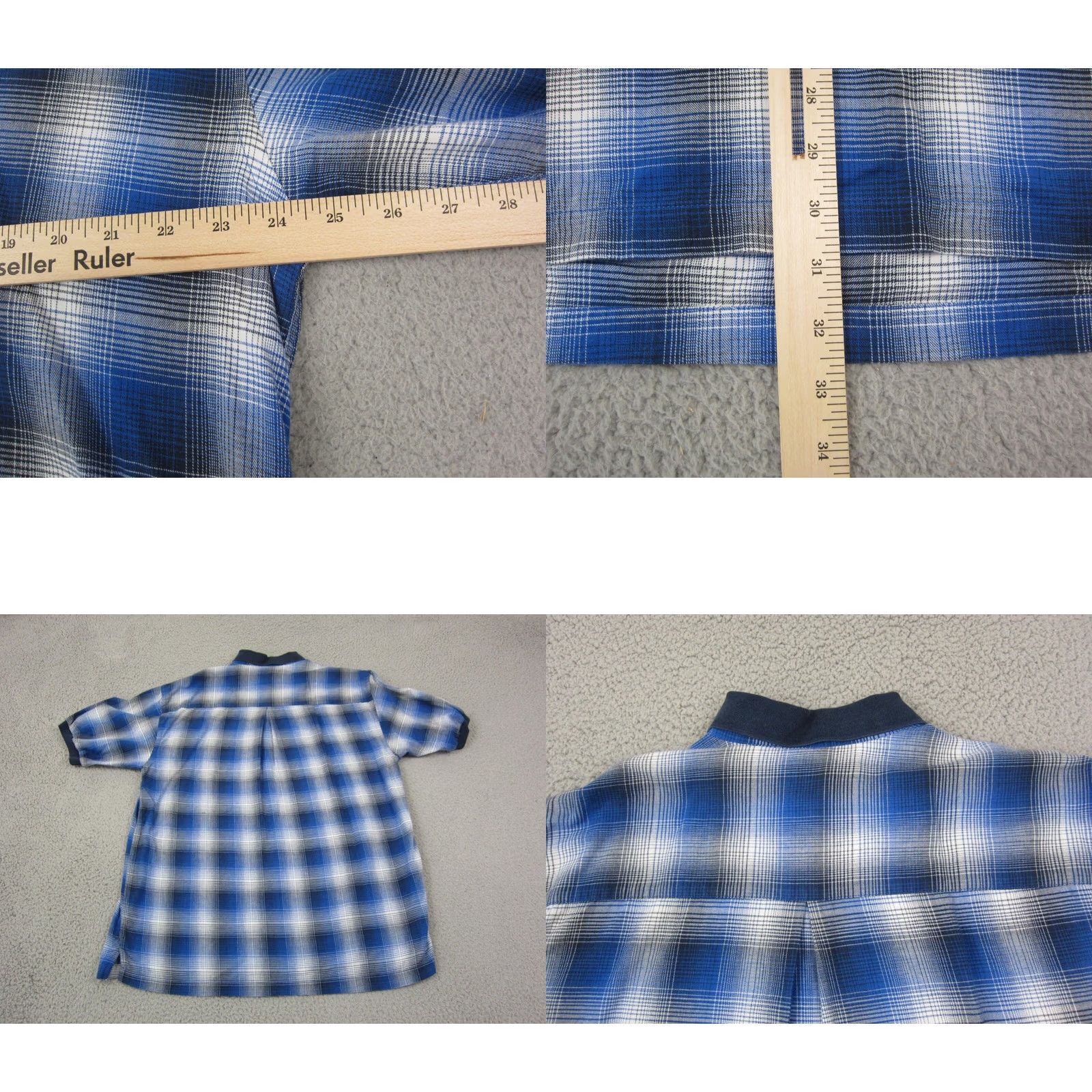 Vintage Vintage Nicklaus Polo Shirt Mens Large Blue Plaid Golf Cotton 90s Shirt Short Sleeve Collared Jersey Modern Classic Fashion Size US L / EU 52-54 / 3 - 8 Thumbnail