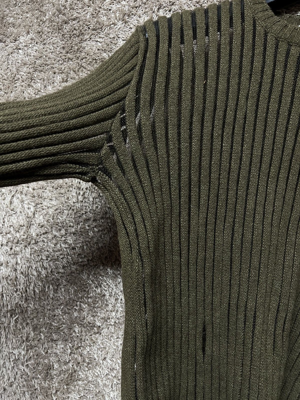 Helmut Lang 1998AW HELMUT LANG SEMI TRANSPARENT KAHKI KNIT Size US S / EU 44-46 / 1 - 5 Thumbnail