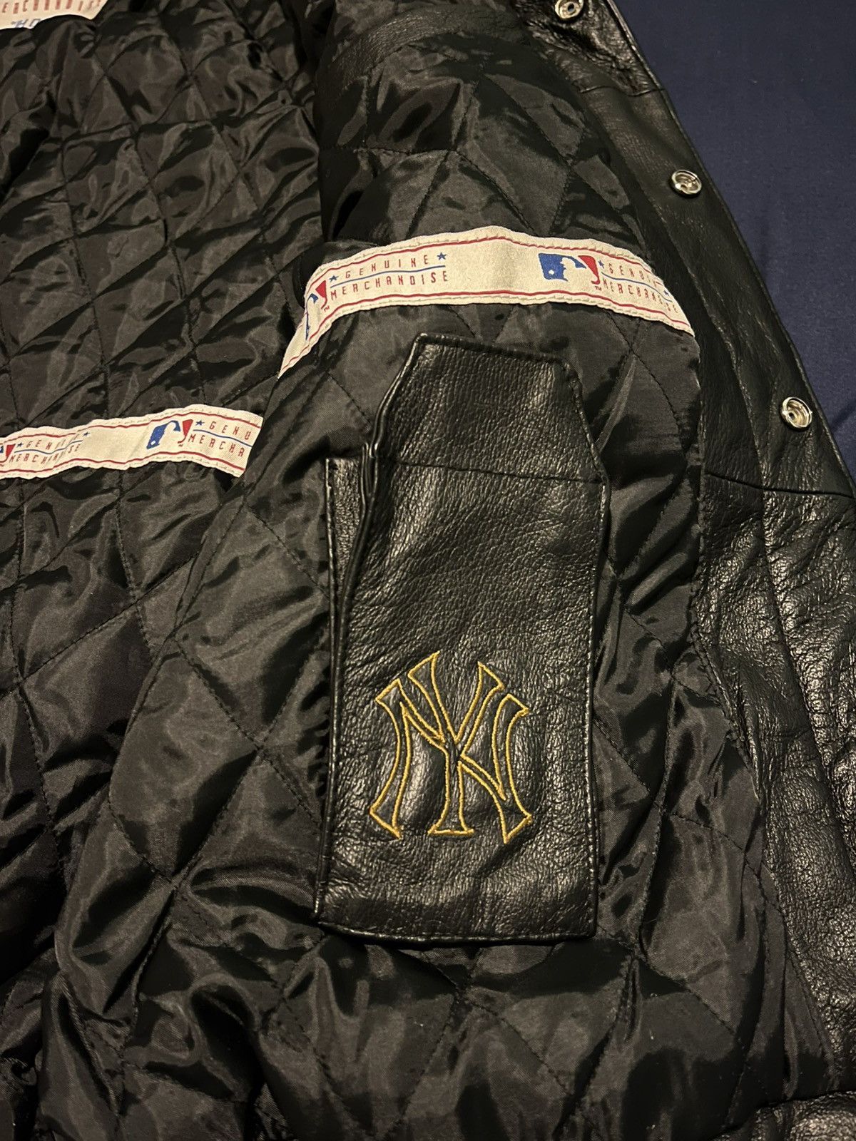 MLB RARE MLB Jeff Hamilton New York Yankees Leather Jacket Size US L / EU 52-54 / 3 - 4 Thumbnail