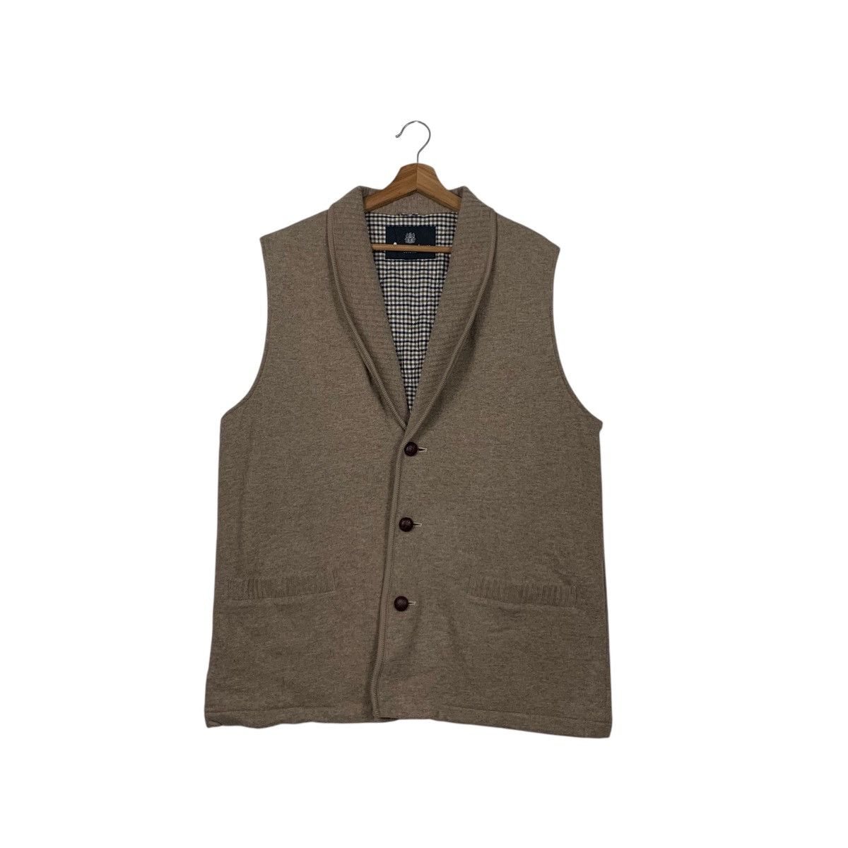 Aquascutum AQUASCUTUM Made in Japan Wool Button Vest #2074-C90 Size US L / EU 52-54 / 3 - 1 Thumbnail