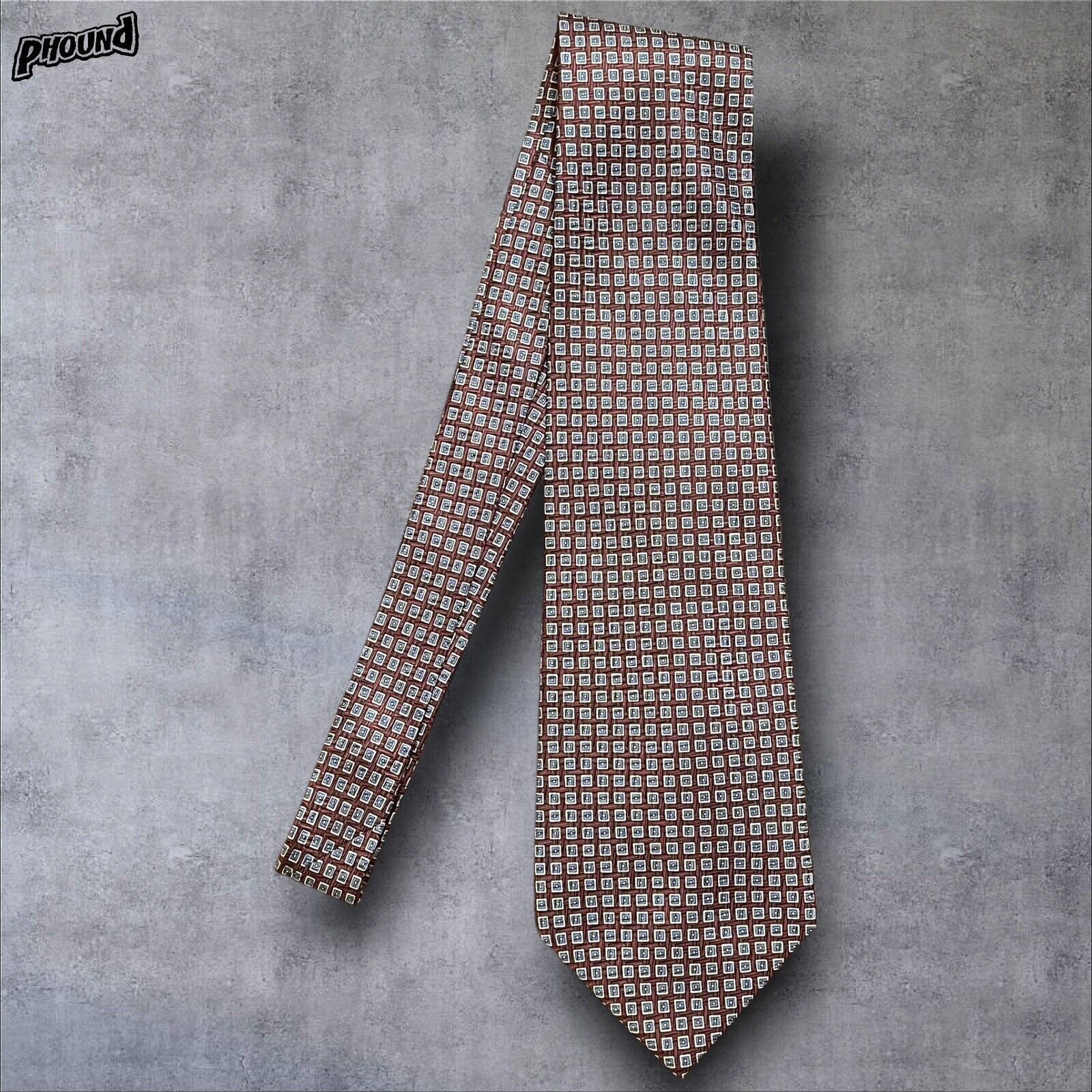 Polo Ralph Lauren Vtg Polo Ralph Lauren Geometric 100% Silk Tie Handmade USA Size ONE SIZE - 1 Thumbnail