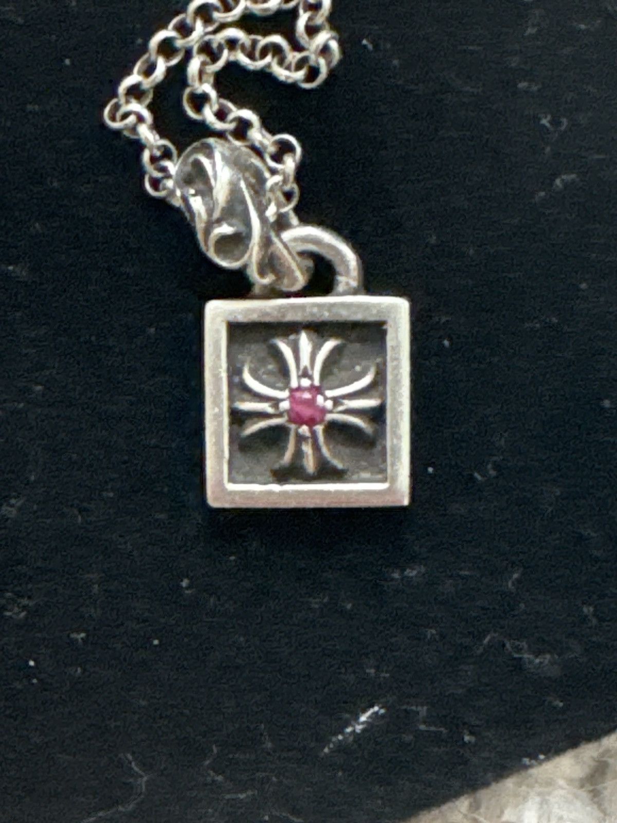 Chrome Hearts Chrome Hearts CH Plus 1 Ruby Necklace Silver Size ONE SIZE - 6 Thumbnail