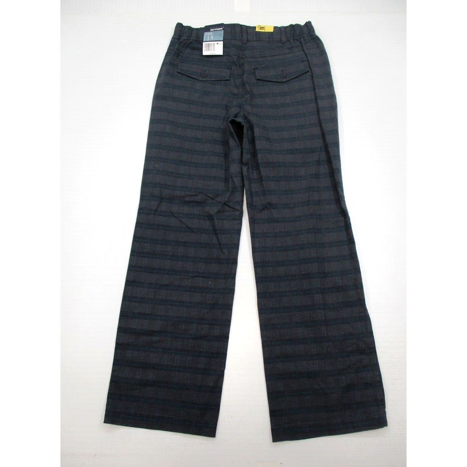 Basic Editions BASIC EDITIONS Pants Women Size 8 Classic Fit Navy Plaid Trouser Size 30" / US 8 / IT 44 - 5 Thumbnail