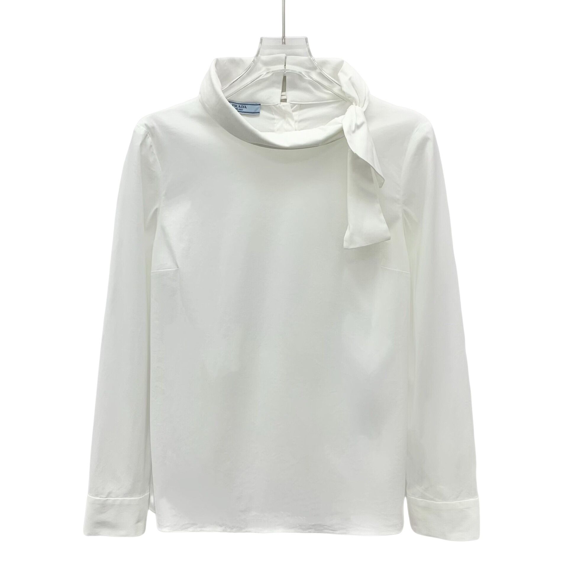 Prada Prada Bow Accent Poplin Shirt 38 Size XS / US 0-2 / IT 36-38 - 1 Thumbnail