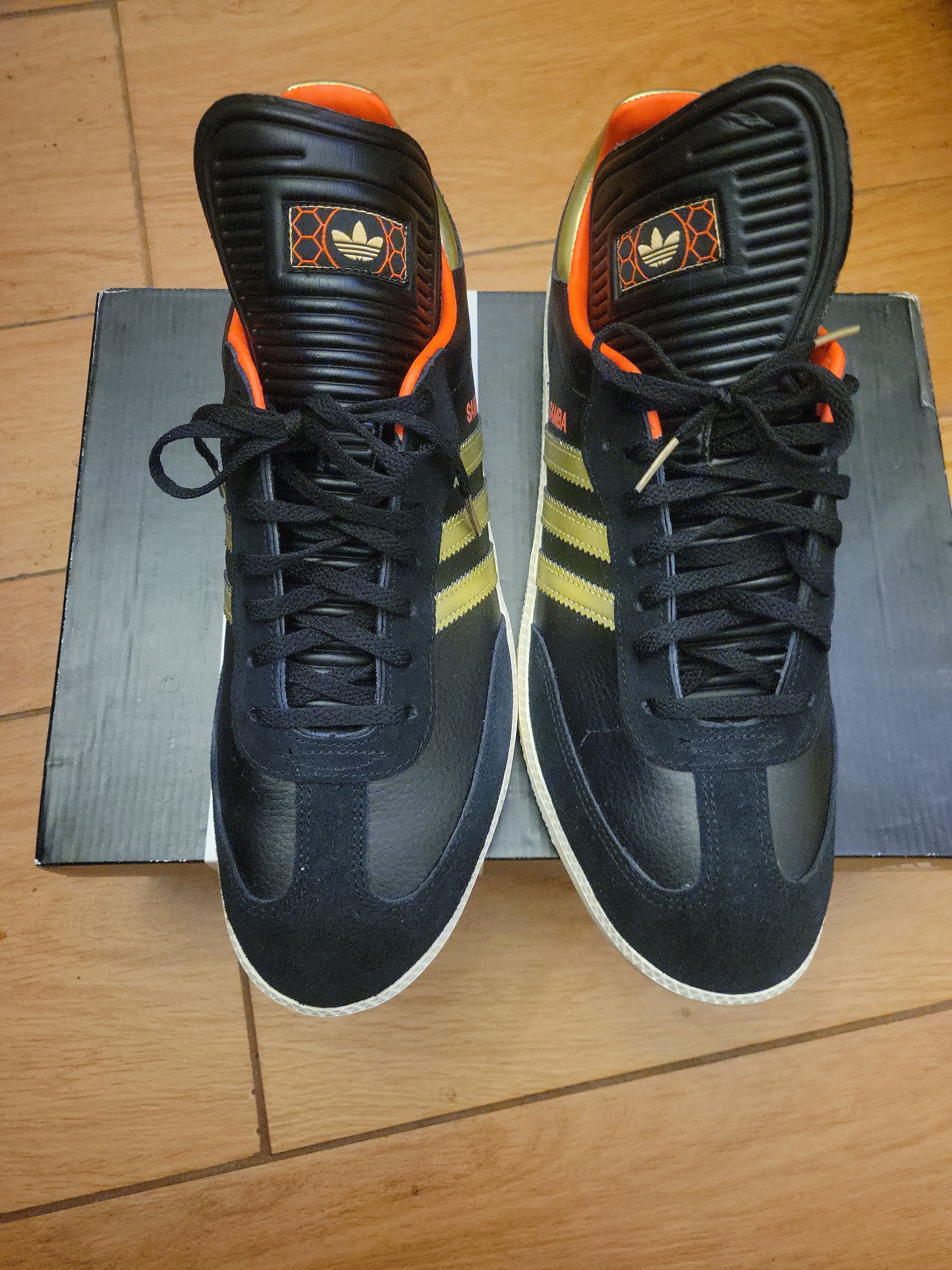 Adidas Adidas Samba G98036 Black/Gold/Infared Size US 13 / EU 46 - 5 Thumbnail