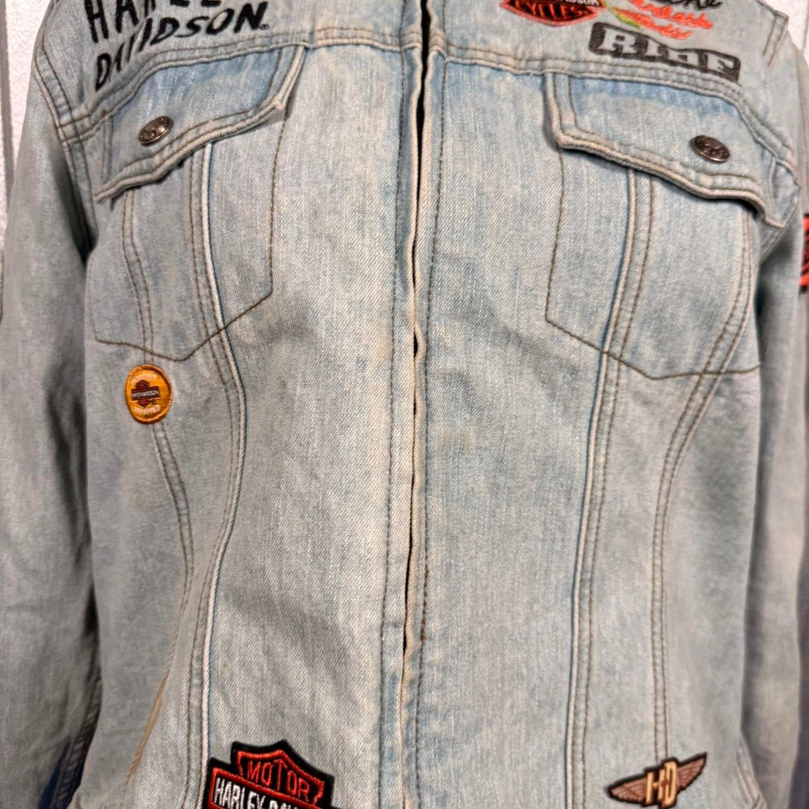 Harley Davidson Harley davidson denim patched jacket Size L / US 10 / IT 46 - 6 Thumbnail