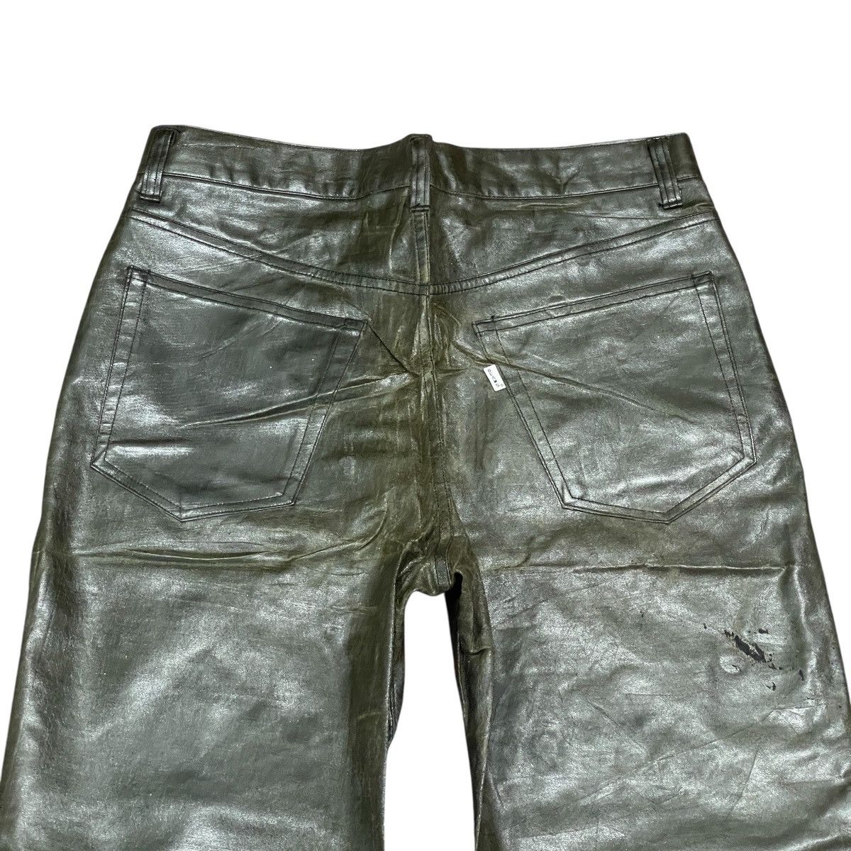 Beams Japan Vtg Beams Japan Super High Rise Straight Vinyl Fabric Pants Size US 31 - 14 Thumbnail