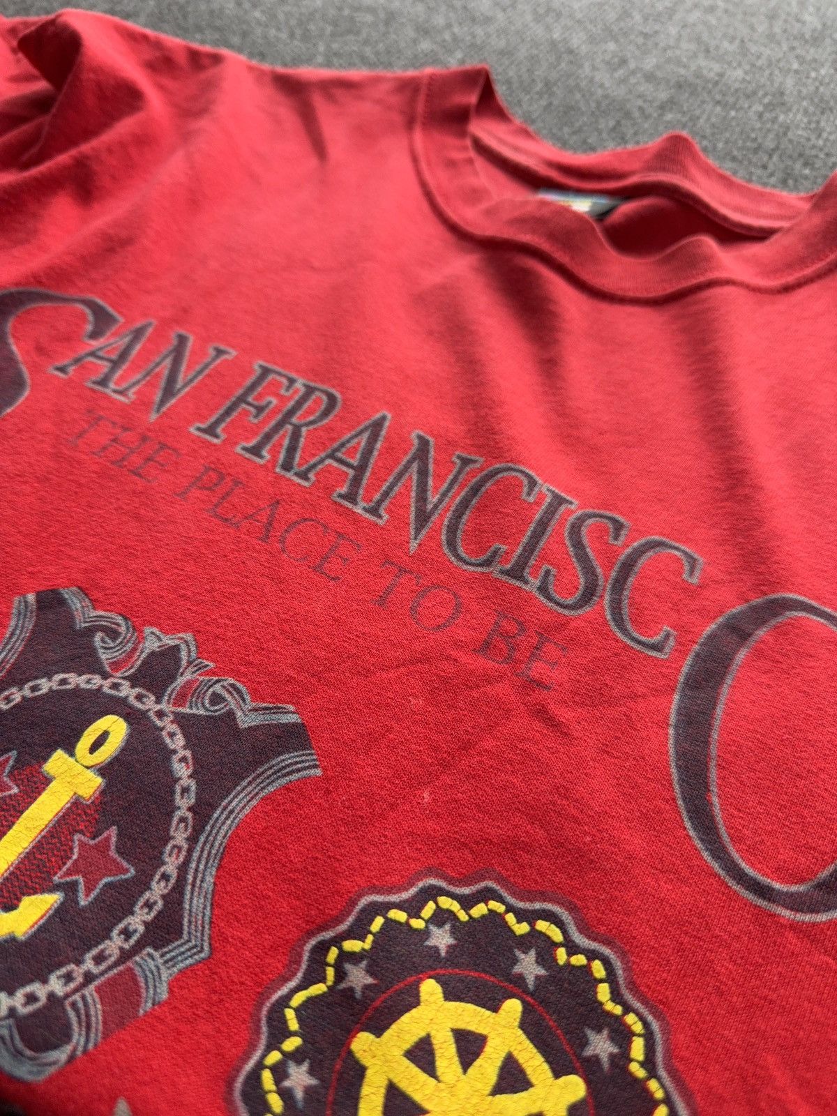 Vintage Vintage 90s Retro San Francisco Graphic T-Shirt Red Cotton Size US L / EU 52-54 / 3 - 10 Thumbnail