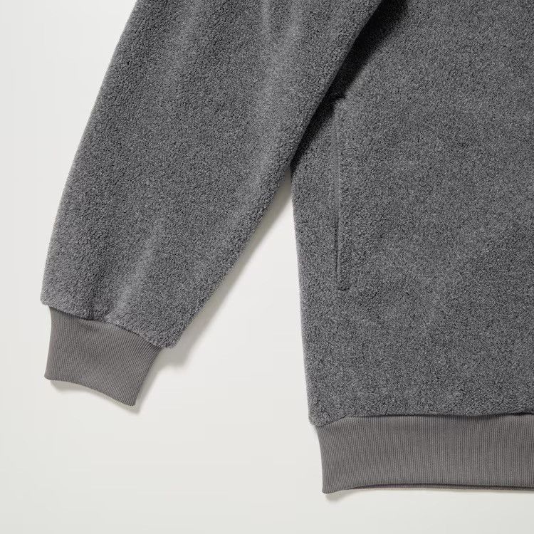 JW Anderson × Uniqlo Large Gray Fleece Pullover Hoodie Long-Sleeve Sherpa JW Size US L / EU 52-54 / 3 - 13 Thumbnail